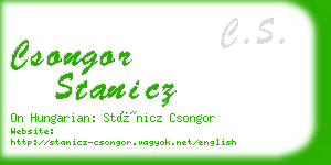 csongor stanicz business card
